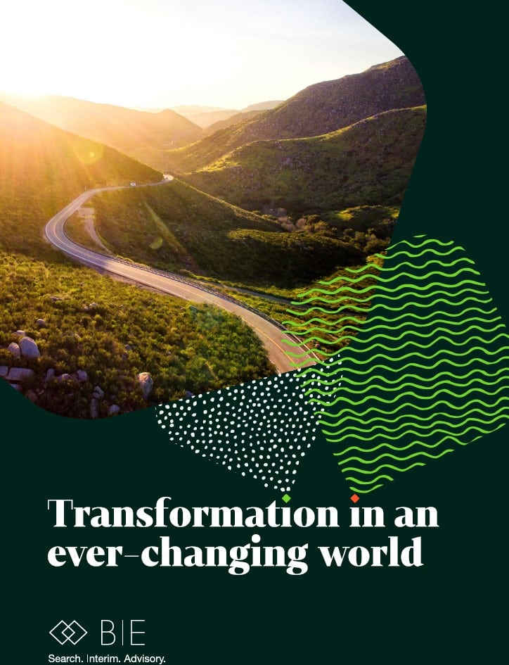 Front cover of BIE's transformation report.